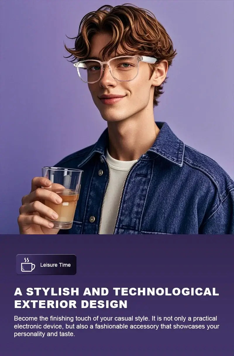 Glintwaveglass Smart Glasses with Bluetooth Audio