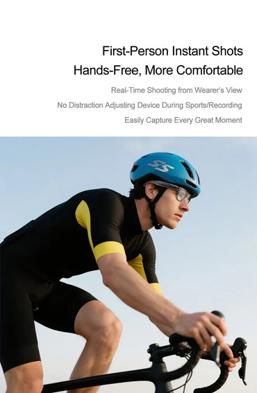 8K Smart Glasses with Voice Assistant side angle showing Bluetooth and AI features