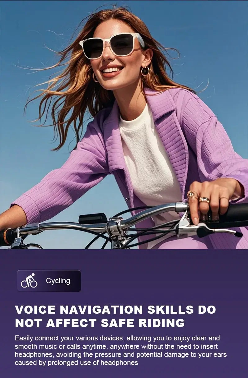 Glintwaveglass Smart Glasses with Bluetooth Audio