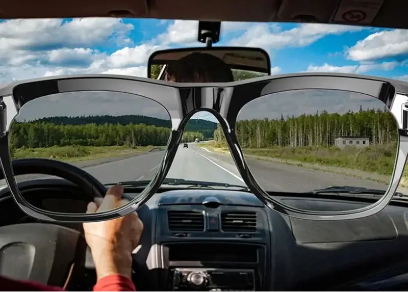 Smart Glasses with Bluetooth Audio – Fiiecogee 6K HD front view showing sleek design